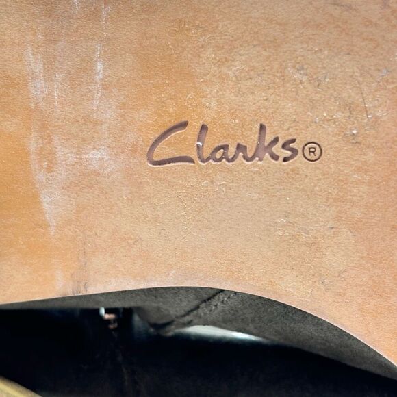 Clarks Breccan Myth Suede Ankle Boots Khaki Olive Size 7.5 - Picture 9 of 11